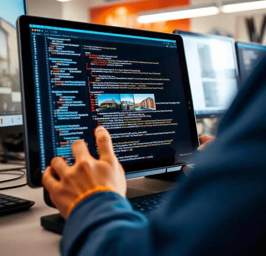 A person searching about real estate on web